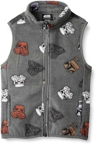 Amazon Essentials Disney Marvel Star Wars Toddler Boys' Polar Fleece Vests