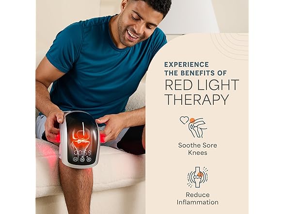 LifePro Pro Light Therapy Knee Massager Heat