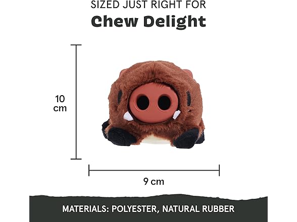 BARK Wild Borris Super Chewer Dog Toy Small