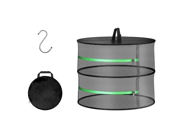 YSSOA Herb Drying Rack Hanging 2 Layer 24''