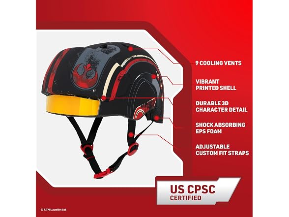 Bell Star Wars Poe Dameron Child Multi‑Sport Helmet