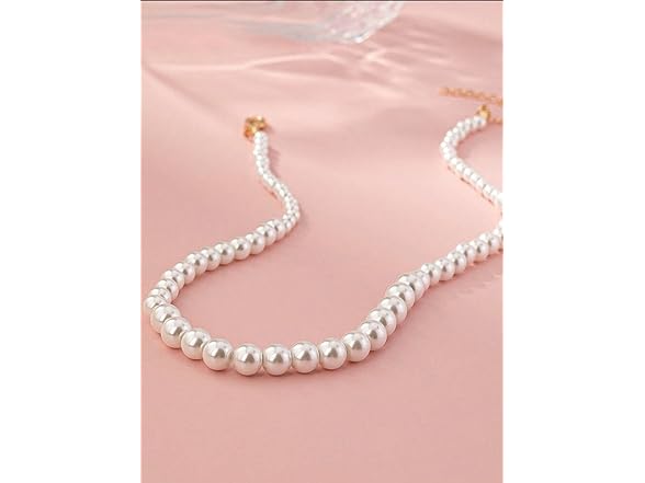 DeepSage Genuine White Pearl Necklace