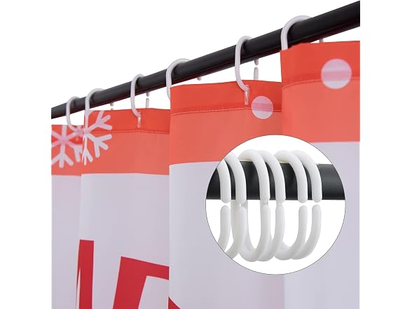 Shower Curtain Hooks, 12 Pcs Premium Shower C