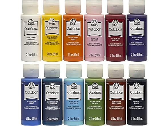 FolkArt FolkArt Outdoor Gloss Acrylic Craft Paint Set 
