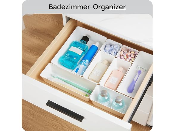 Vtopmart White 25 Pack Plastic Drawer Organizers