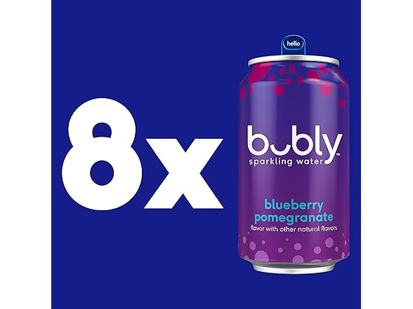 bubly Sparkling Water, Blueberry Pomegranate