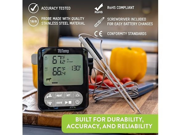 Taylor TruTemp Dual Probe Wired Programmable Thermometer
