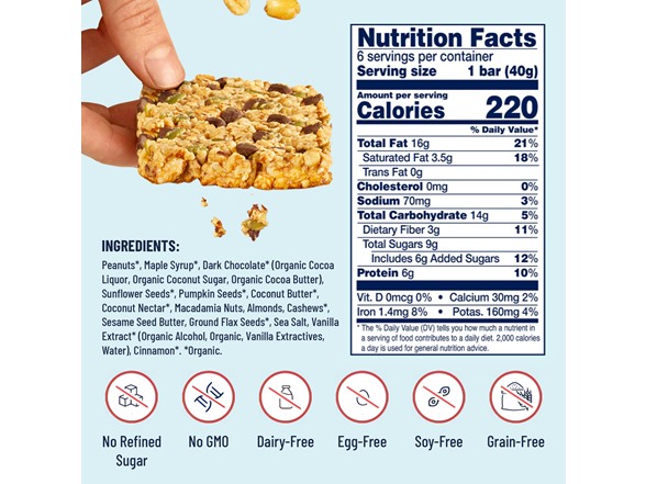 (18ct) YES BAR Gluten-free Snack Bars - Breakfast Lovers