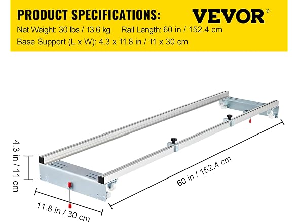 Router Sled, 60 inches / 152.4cm Width, Slab
