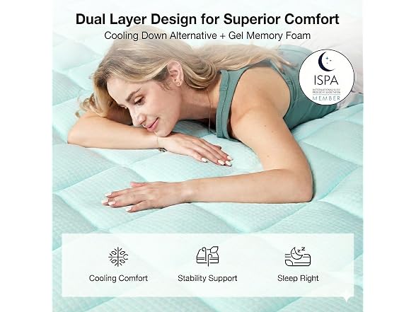 Novilla Twin 4 Inch Mattress Topper