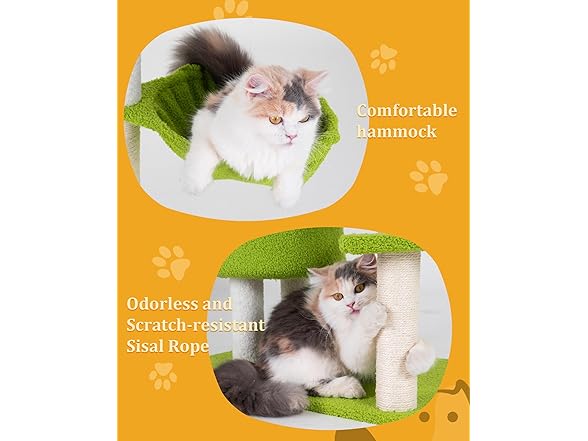 Flower Cat Tree with 3 Scratching Posts