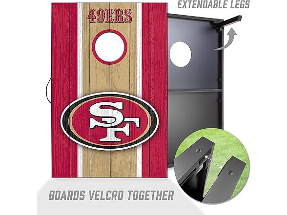 SAN FRANCISCO 49ERS 2x3 Portable Cornhole Game