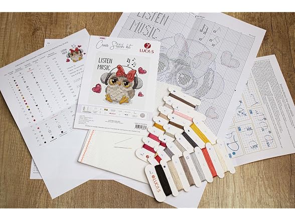 Luca-S Cross Stitch Kit Listen Music, B1402 - Gallery 4