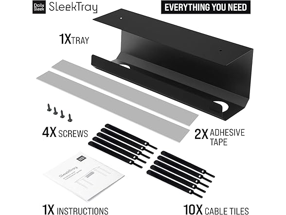 Under Desk Cable Management Tray