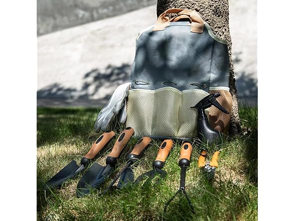 9-Piece Garden Tool Set w/Organizer