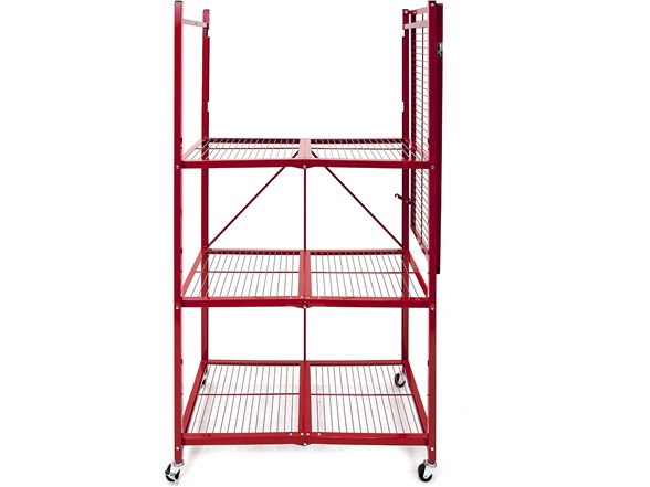 Origami R5 4-Shelf HD Folding Storage Rack, Red