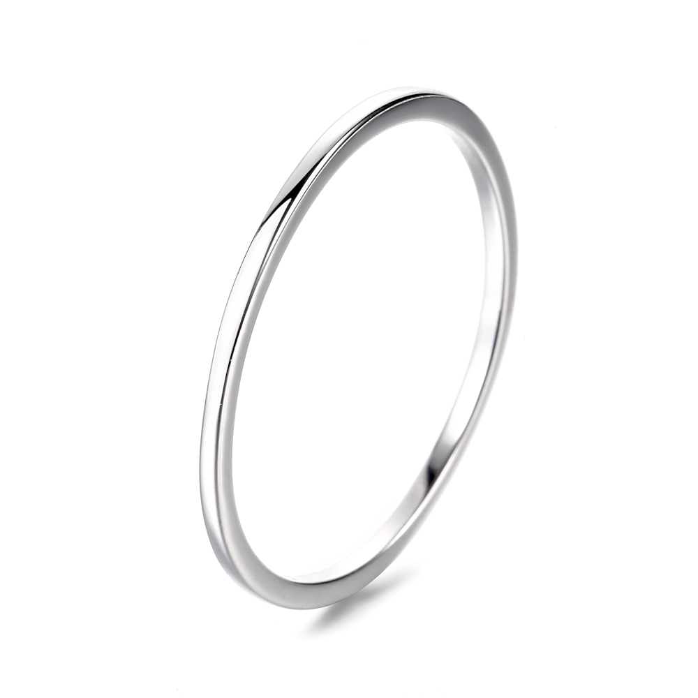 925 Sterling Silver Thin Band - Gallery 3