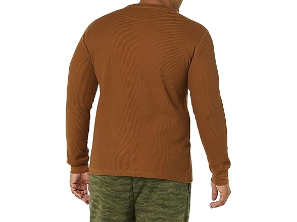 Amazon Essentials Men Slim-fit Long-Sleeve Waffle Henley