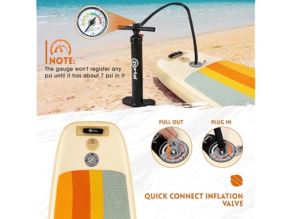 PORTAL Beige Inflatable Paddle Board 10'6"