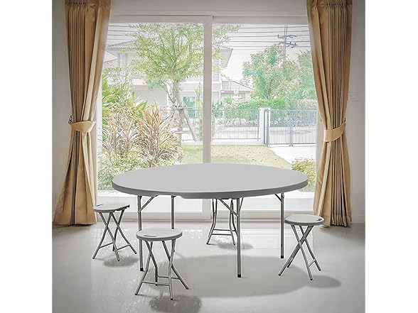 MoNiBloom 5.5Ft Round Folding Table