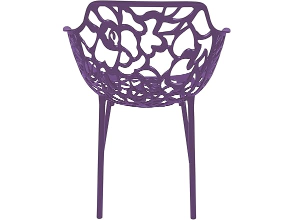 LeisureMod DCA23PU2 Devon Aluminum Chair Purple