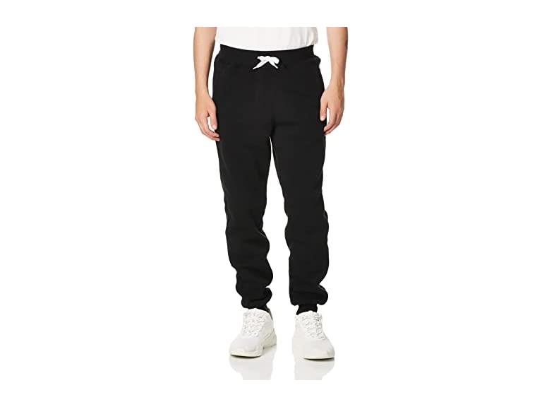 Southpole Men's Basic Active Fleece Jogger Pants-Regular and Big & Tall Sizes, BK, S