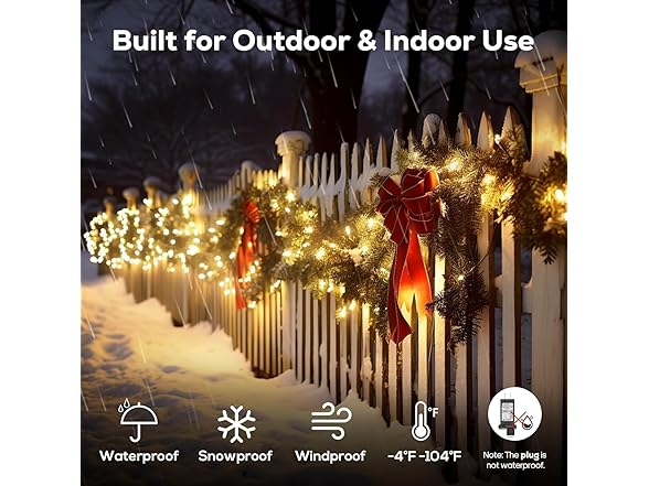 206FT 600LED Outdoor String Lights