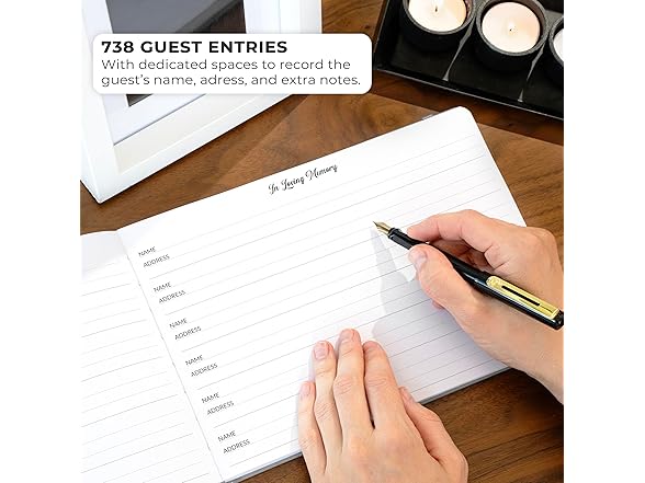 Funeral Guest Book w/ 738 Entries