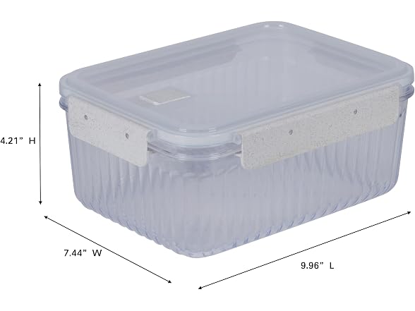 Kitchen Details 8-Piece Rectangular Food Storage Containers