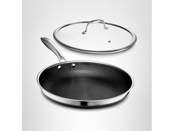 Hexclad 12 HexClad Hybrid Pan with Lid - Gallery 8