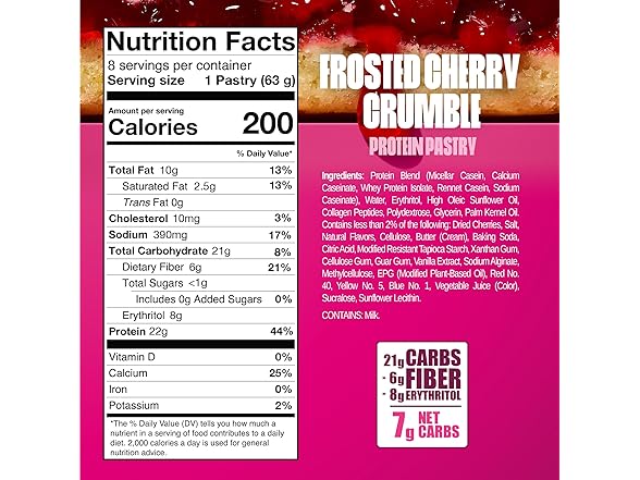 Legendary Cherry Crumble Pastry 8pk
