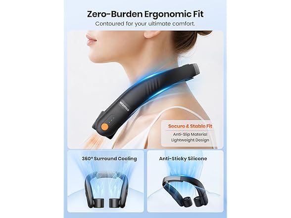 Warmco 5200mAh Portable Neck Fan