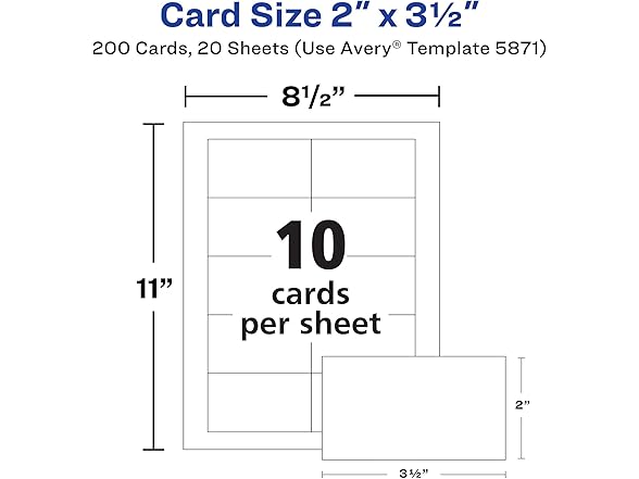 Avery Clean Edge Printable Business Card