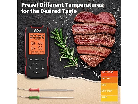 YIOU Wireless Meat Thermometer for Cooking