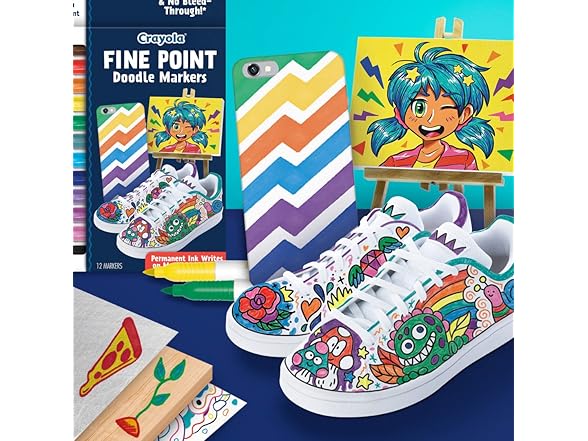 Crayola Fine Point Markers (12ct) No Bleed