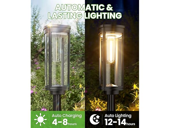 Bright Solar Pathway Lights - 6 Pack