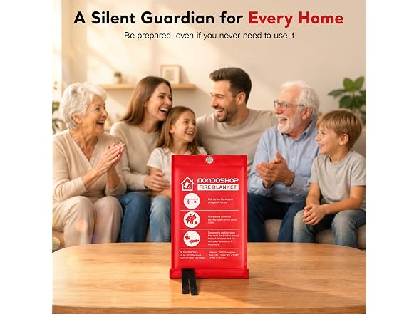Mondoshop 4-Pack Emergency Fire Blanket