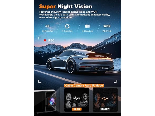 Nanoby 4K 3 Channel Dash Cam Front and Rear