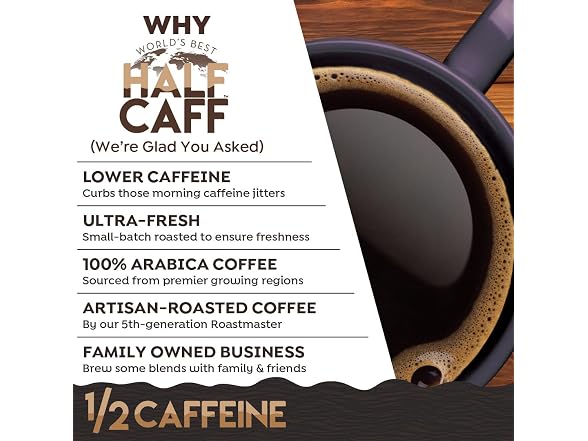 100ct World's Best Half Caff Dark Roast Coffee Pods