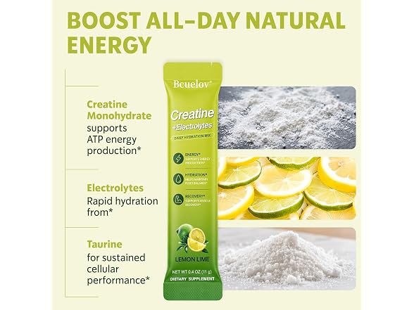 Bcuelov Creatine + Electrolytes Powder