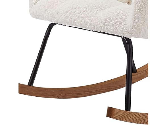 SPOFLYINN Rocking Chair Beige Cushion