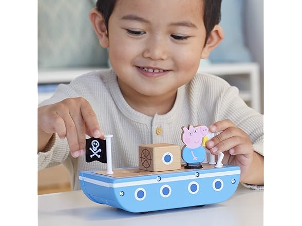 Peppa Pig Wooden Car and Boat Set