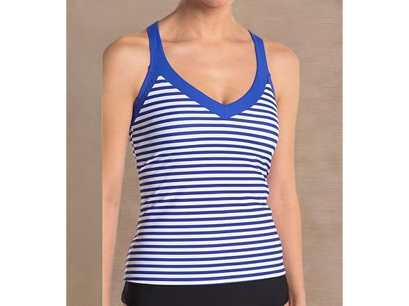 Nike Women's V-Neck Stripe Print Tankini