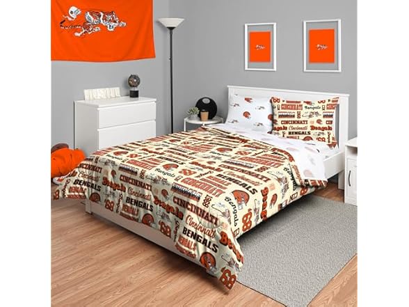 CINCINNATI BENGALS Retro Bed in a Bag Full Set