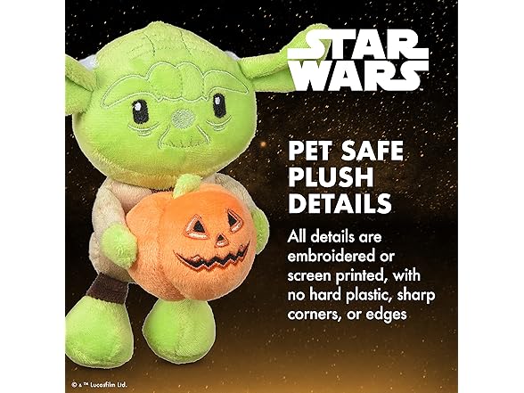 Star Wars Yoda Dog Squeaky Toy 6in