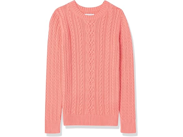 Amazon Essentials Women Soft Cotton Cable Sweater