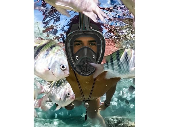 QingSong Full Face Snorkel Mask