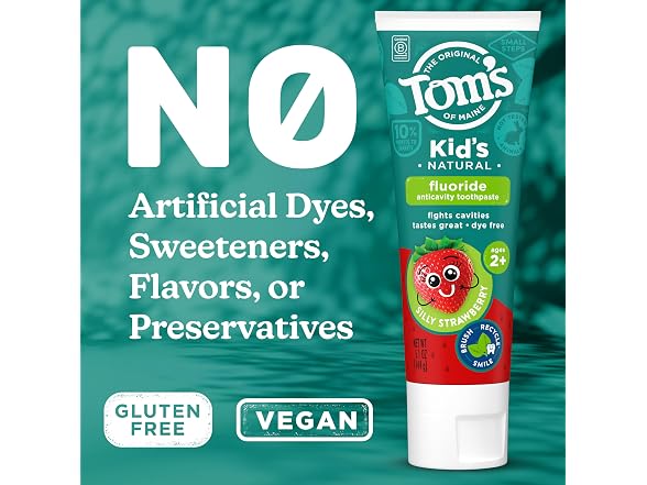 Toms of Maine Kids Strawberry Toothpaste 5.1oz 3pk
