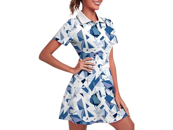 Fkeep Women Golf Dress Tennis Dresses (Black Dress