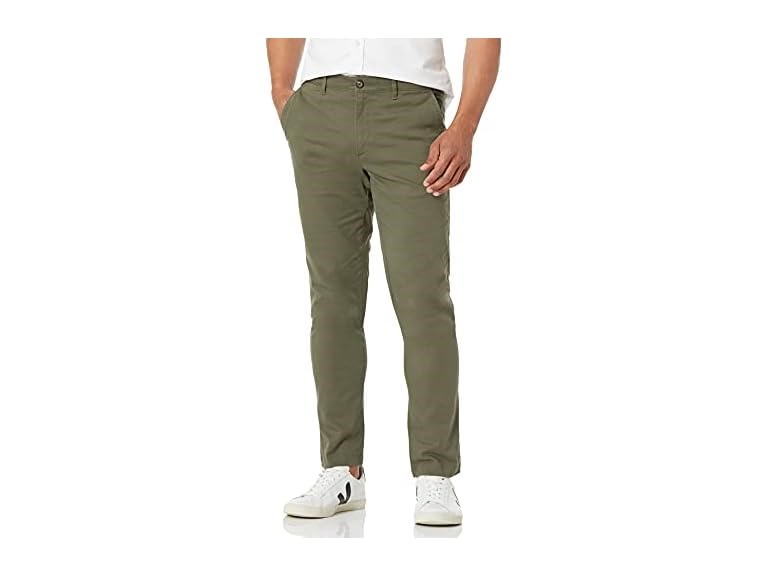 Amazon Essentials Men's Skinny-Fit Casual Stretch Chino Pant, Olive, 40W x 30L